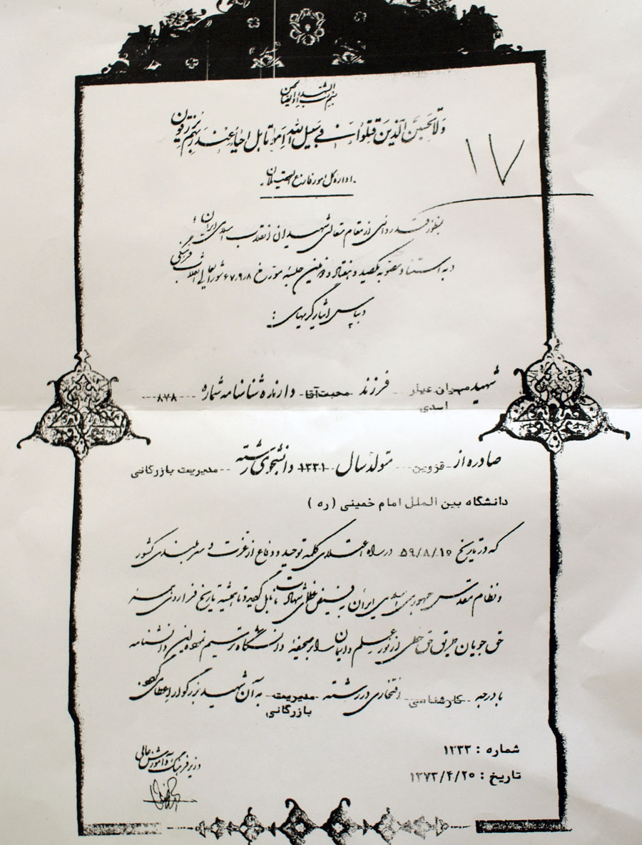 زندگی نامه شهید دانشجو «مهران عیاراسدی»