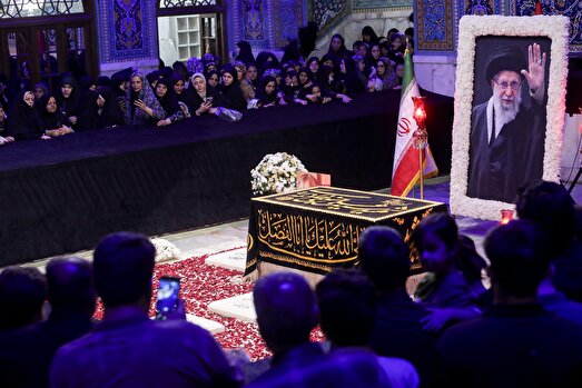The blessed resting place of Martyr Khamenei and his martyred family members