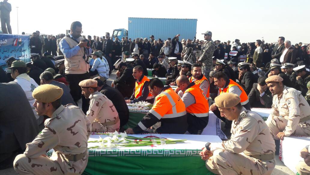 ورود پیکر 55 شهید گلگون کفن دفاع مقدس از مرز شلمچه