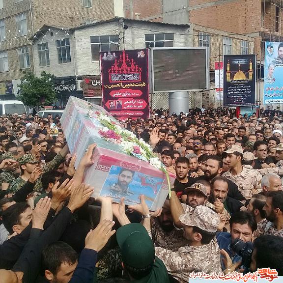 مراسم تشییع پیکر شهید «سید سجاد خلیلی» در بهشهر برگزار شد