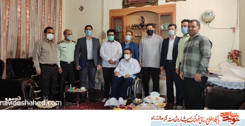 دیدار و تجلیل از جانباز 70 درصد کنگاوری در یک قاب