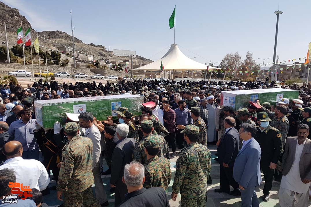 پیکر مطهر ۲ شهید فراجا در زاهدان تشییع شد