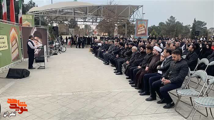 یادبود هشتمین سالروز شهادت آتش نشانان فداکار حادثه ساختمان پلاسکو در بهشت زهرا(س) برگزارشد.