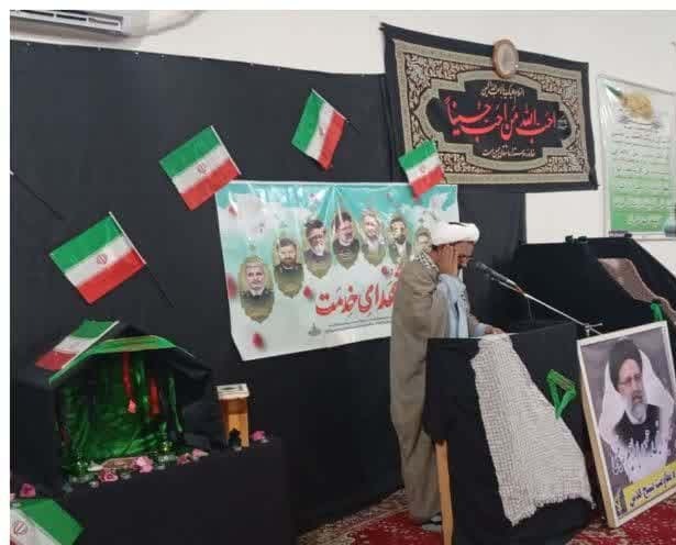 برگزاری مراسم محوری گرامیداشت شهدای خدمت در دهستان خمک شهرستان زهک