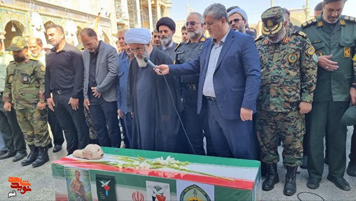 پیکر شهید «عباس آقایی» در گلزار شهدای قم آرام گرفت