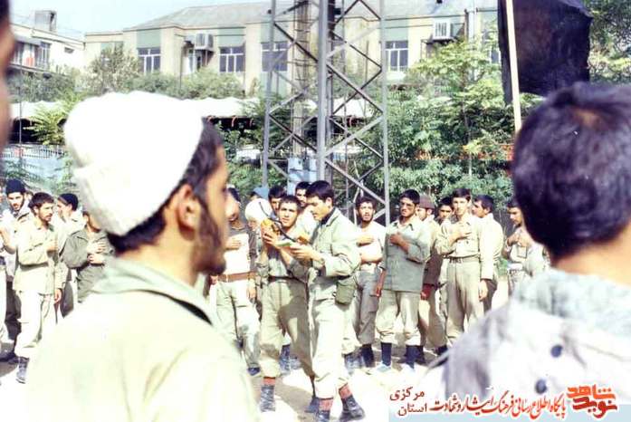 مراسم عزاداری نیروهای لشکر 17 علی ابن ابیطالب- راه آهن تهران 1363