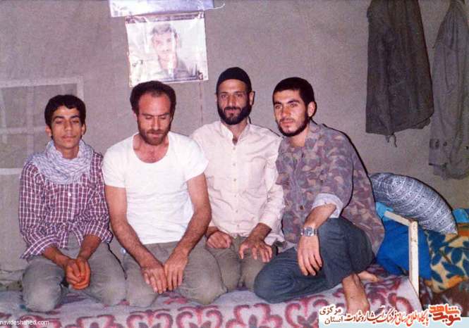 از چپ: ... - صفر شهسواری - سلمانعلی مومنی - شهید محمدحسن قائمی