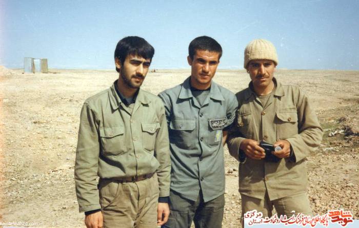از چپ: ... - شهید غلامرضا رجبی - شهید محمدحسین بیگلری