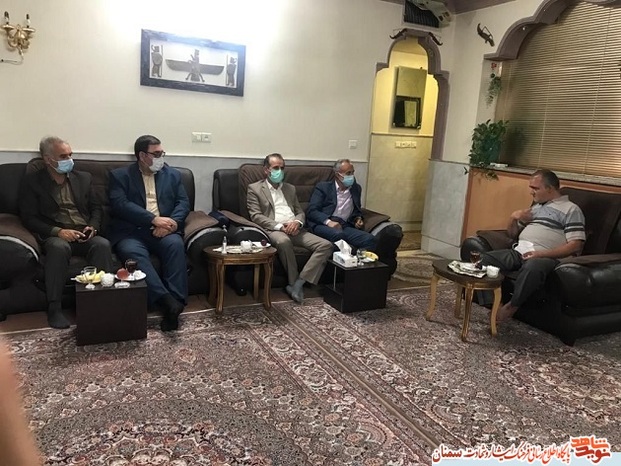دیدار مسئولین بنیاد شهید شهرستان و استان سمنان با جانباز گرانقدر ۲۵ درصد اسفندیار اسماعیلپور - سیام شهریورماه ۱۴۰۰ سمنان