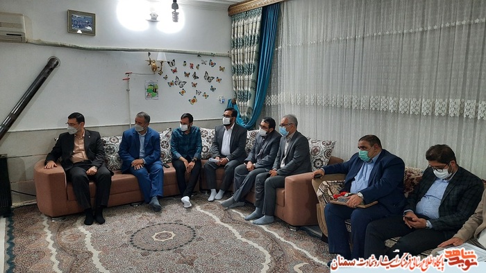 دیدار رئیس بنیاد شهید و امور ایثارگران با خانواده معزز جانباز شهید حاج غلامعلی مثبت - سمنان نوزدهم آبان ماه