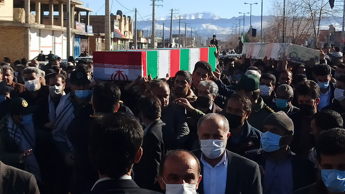 تشییع پیکر شهدای گمنام شهرستان خانمیرزا «تپه نور شهدای روستای ده سینی»
