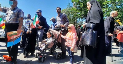 حضور گسترده سمنانی‌ها در راهپیمایی یوم‌الله قدس- بیست و پنجم فروردین‌ماه ۱۴۰۲