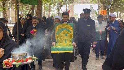 ادای احترام خادمان حرم امام رضا(ع) به شهدا- دوازدهم اردیبهشت ۱۴۰۴ گلزار شهدای شهرستان میامی